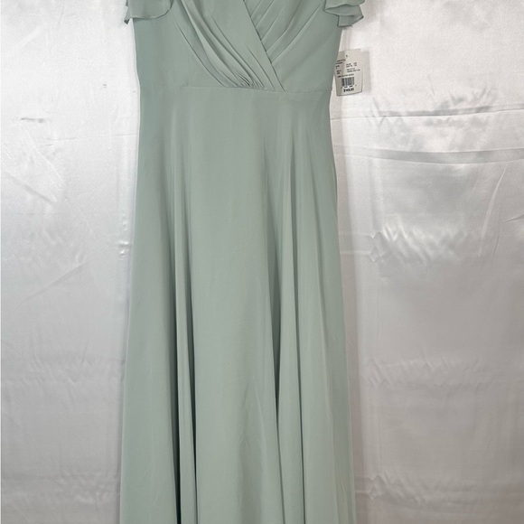 NWT Elegant Bridesmaid fully lined Dress with short flutter sleeves size 0 - Picture 13 of 13